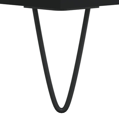 Panca Porta Scarpe Nera 102x35x55 cm in Legno Multistrato