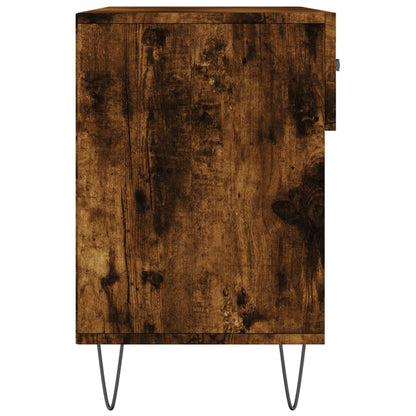 Panca Porta Scarpe Rovere Fumo 102x35x55 cm Legno Multistrato