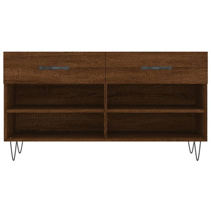 Panca Porta Scarpe Rovere Marrone 102x35x55cm Legno Multistrato - homemem39