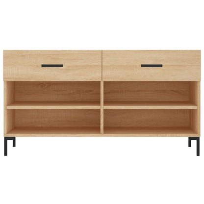 Panca Porta Scarpe Rovere Sonoma 102x35x55 cm Legno Multistrato - homemem39