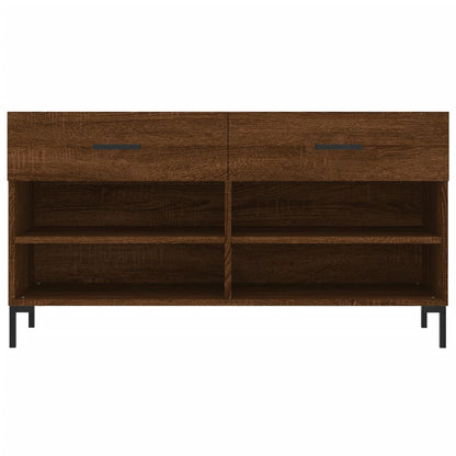 Panca Porta Scarpe Rovere Marrone 102x35x55cm Legno Multistrato - homemem39