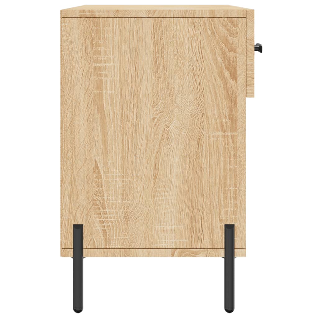 Panca Porta Scarpe Rovere Sonoma 102x35x55 cm Legno Multistrato - homemem39