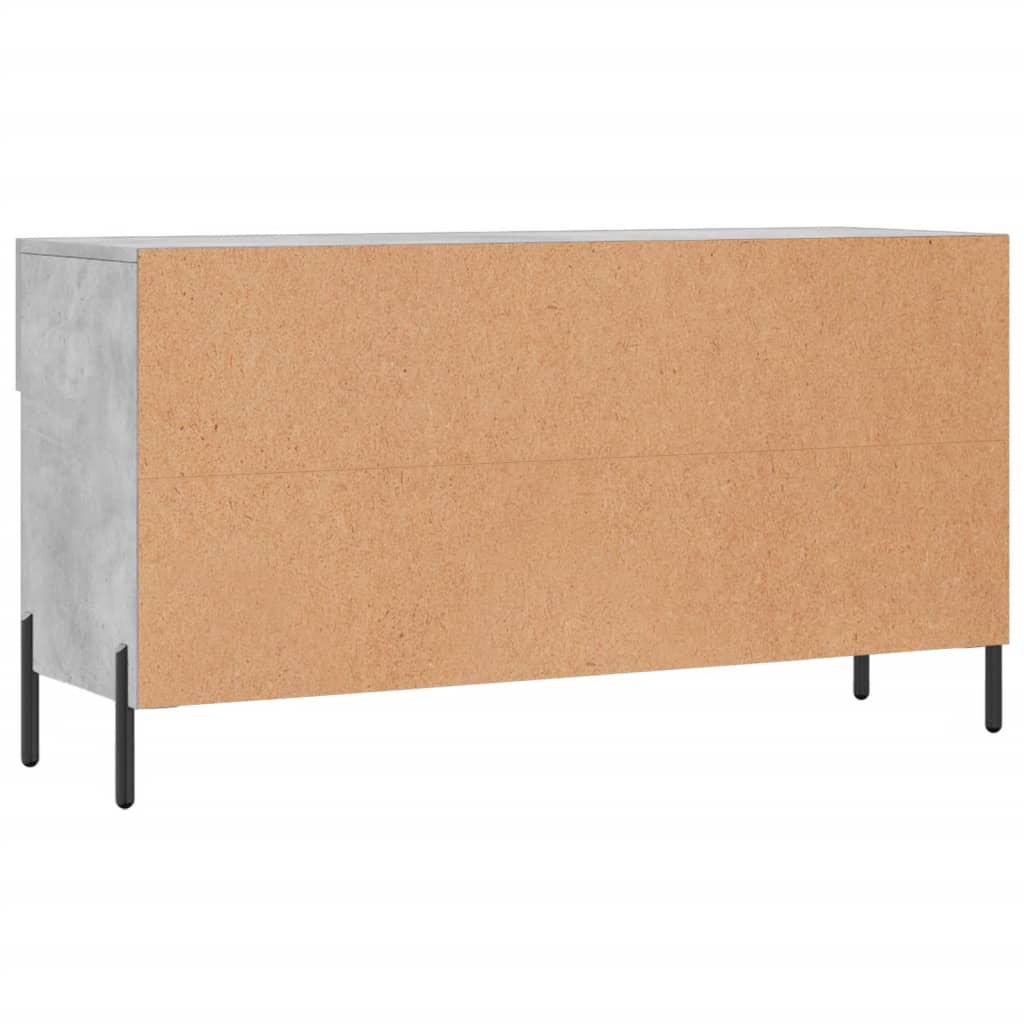 Panca Porta Scarpe Grigio Cemento 102x35x55cm Legno Multistrato - homemem39