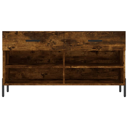 Panca Porta Scarpe Rovere Fumo 102x35x55 cm Legno Multistrato - homemem39