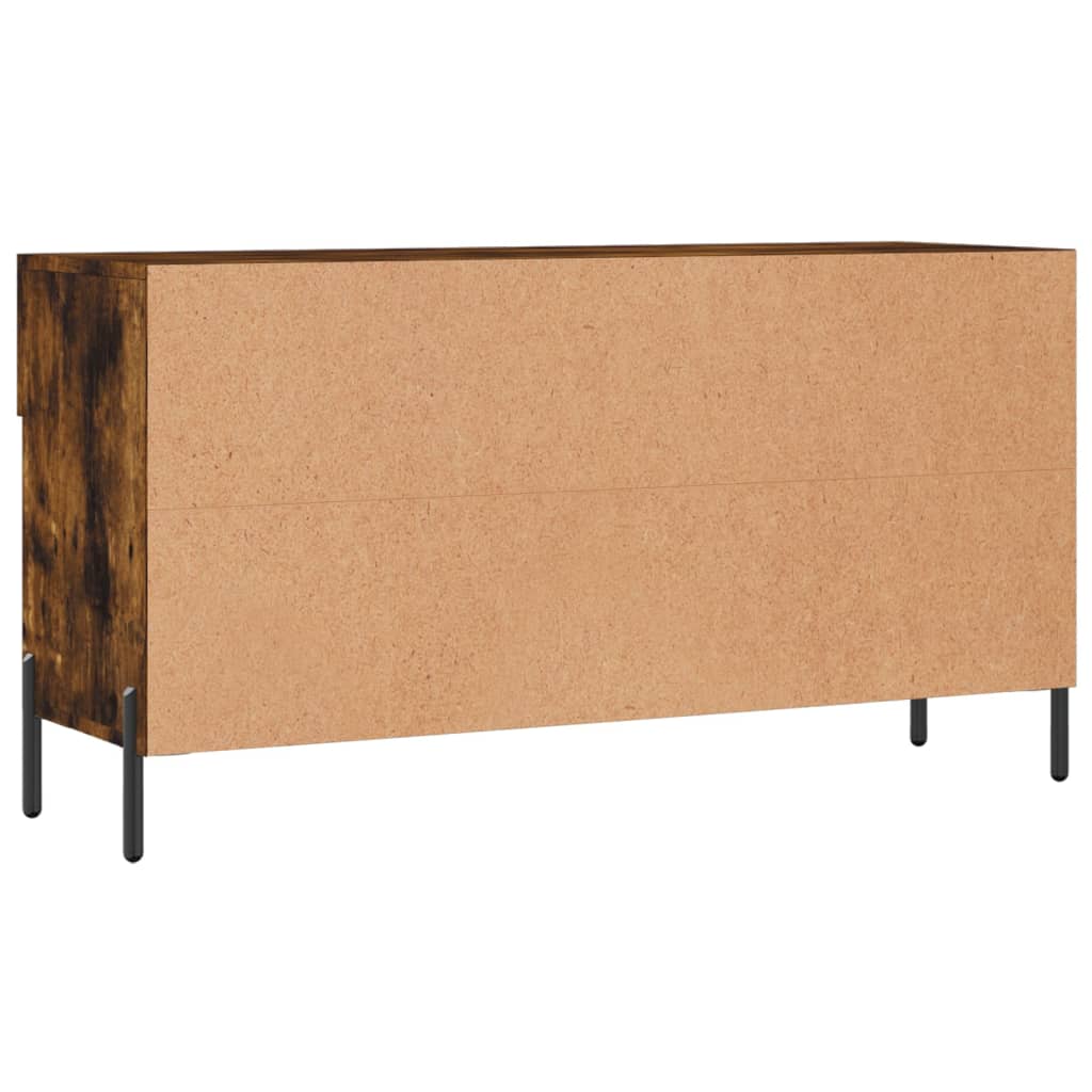 Panca Porta Scarpe Rovere Fumo 102x35x55 cm Legno Multistrato - homemem39