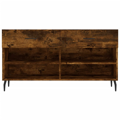 Panca Porta Scarpe Rovere Fumo 102x35x55 cm Legno Multistrato - homemem39