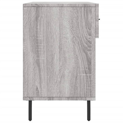 Panca Porta Scarpe Grigio Sonoma 102x35x55 cm Legno Multistrato - homemem39