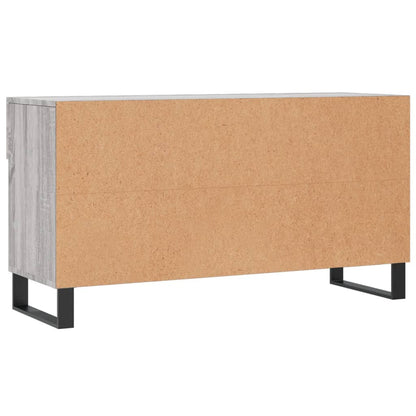 Panca Porta Scarpe Grigio Sonoma 102x35x55 cm Legno Multistrato - homemem39