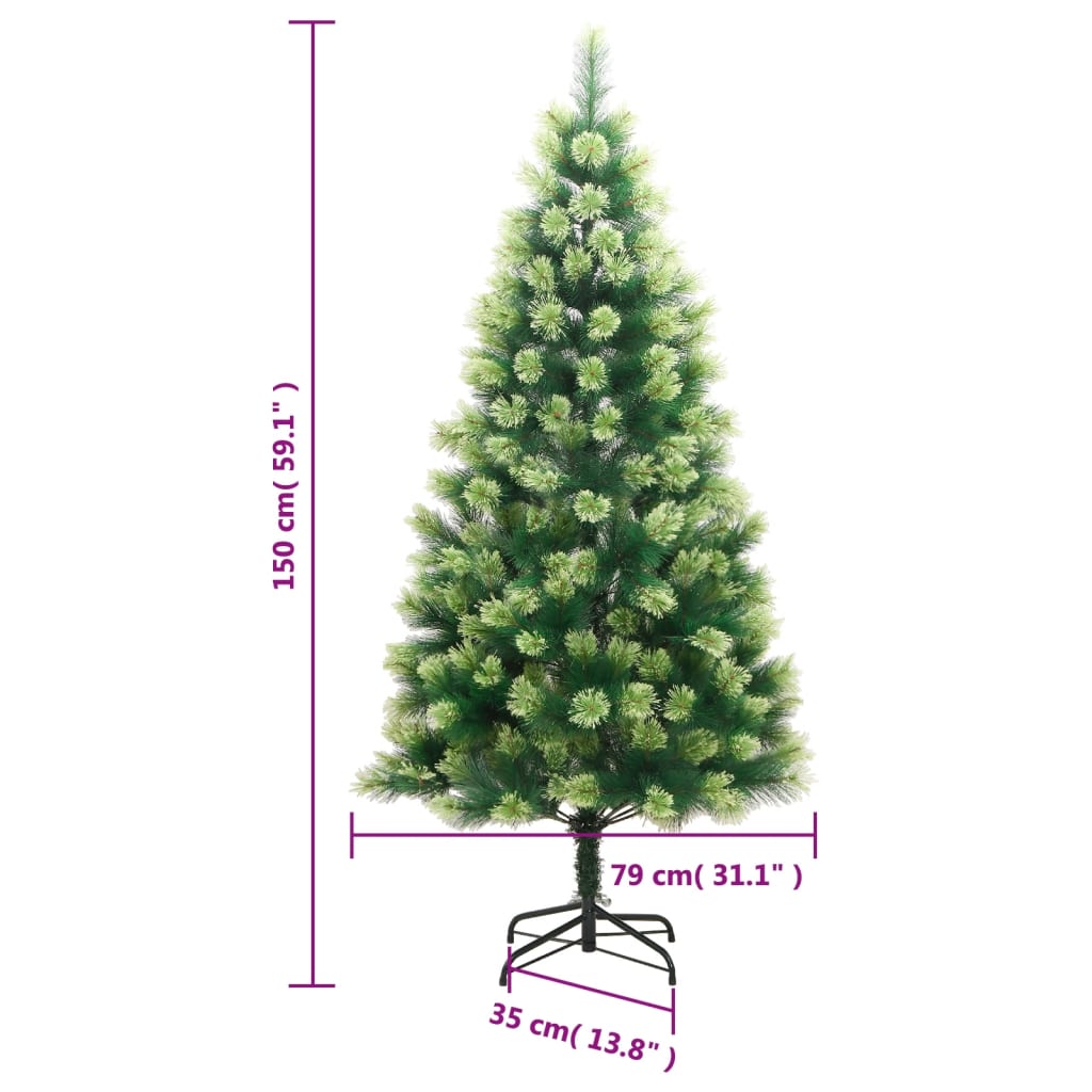 Albero di Natale Artificiale Incernierato con Base 150 cm - homemem39