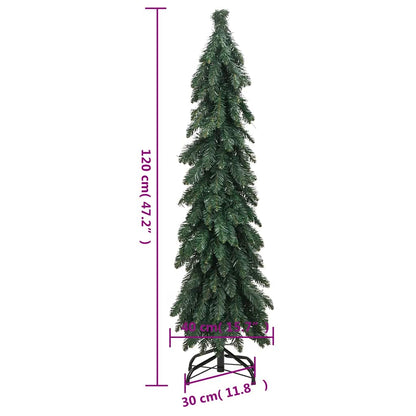 Albero di Natale Artificiale Preilluminato con 60 LED 120 cm