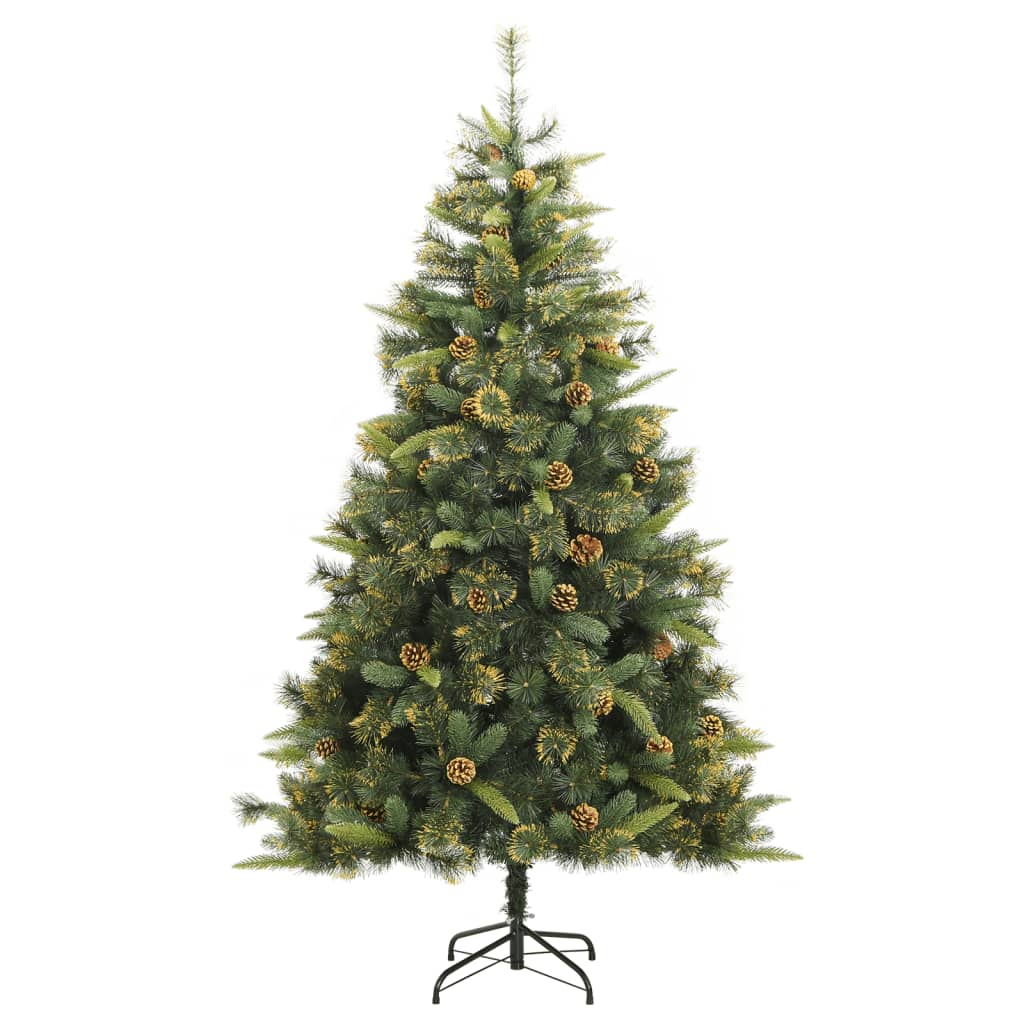 Albero di Natale Artificiale Incernierato con Pigne 240 cm - homemem39