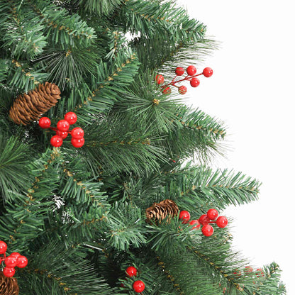 Albero Natale Artificiale Incernierato con Pigne e Bacche 240cm | homemem39