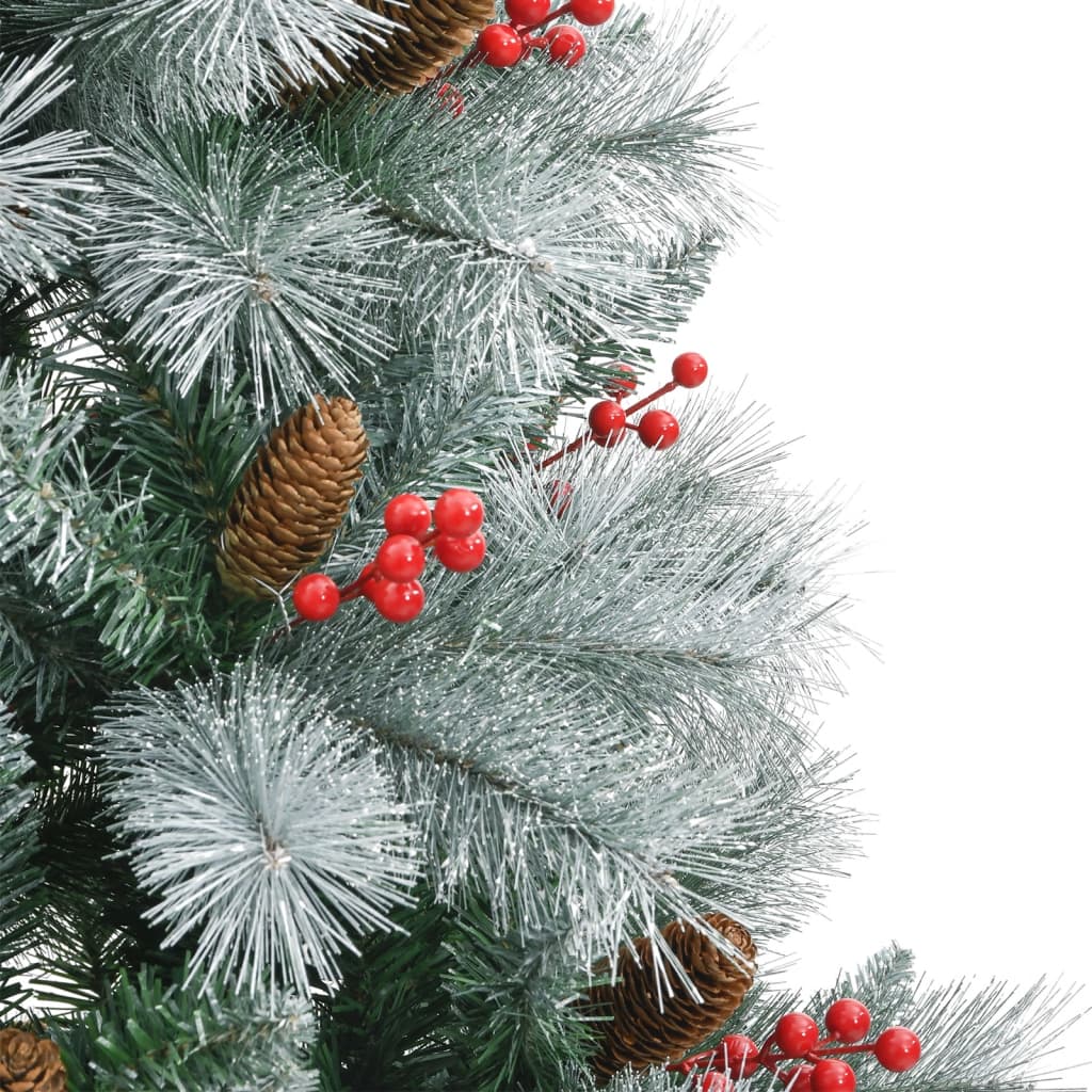 Albero Natale Artificiale Incernierato con Pigne e Bacche 210cm | homemem39