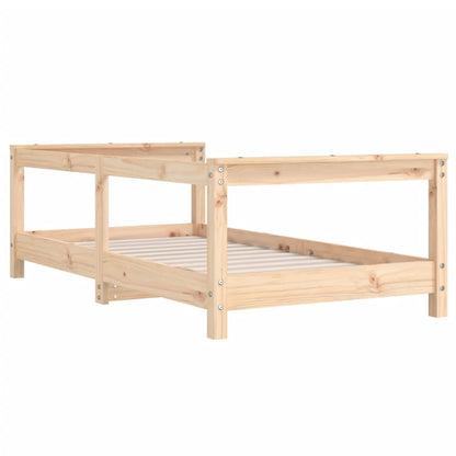 Giroletto per Bambini 70x140 cm in Legno Massello di Pino - homemem39