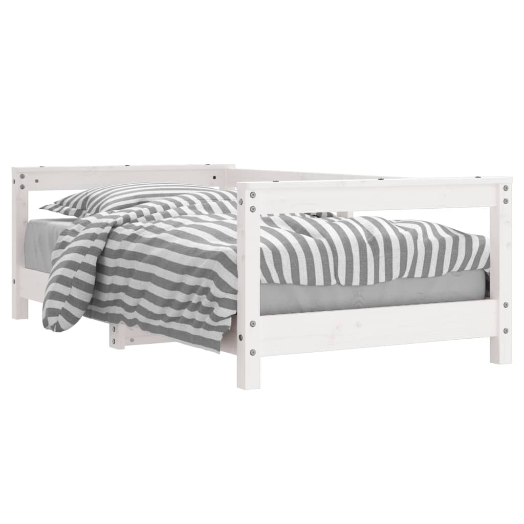 Giroletto per Bambini Bianco 70x140cm in Legno Massello di Pino - homemem39