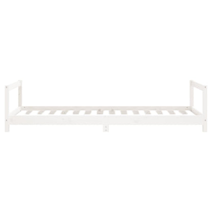 Giroletto per Bambini Bianco 90x190cm in Legno Massello di Pino - homemem39