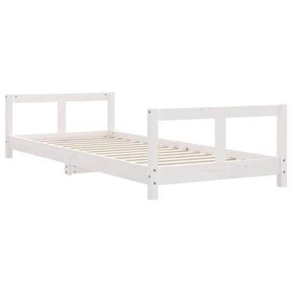 Giroletto per Bambini Bianco 80x200cm in Legno Massello di Pino - homemem39