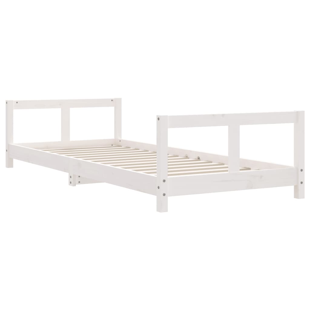 Giroletto per Bambini Bianco 80x200cm in Legno Massello di Pino - homemem39