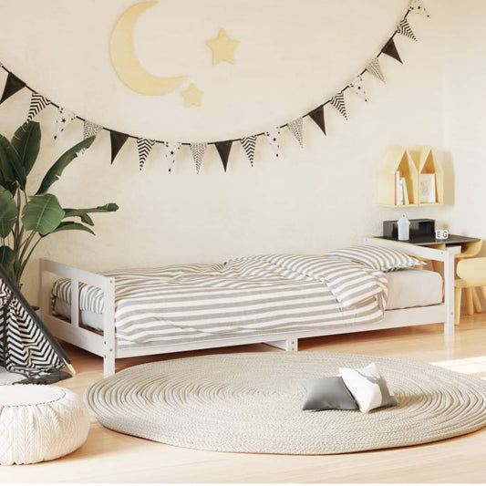 Giroletto per Bambini Bianco 80x200cm in Legno Massello di Pino - homemem39