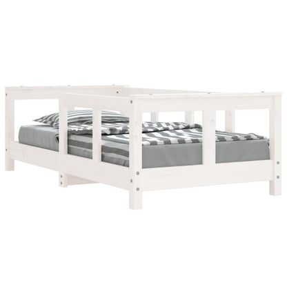 Giroletto per Bambini Bianco 70x140cm in Legno Massello di Pino - homemem39