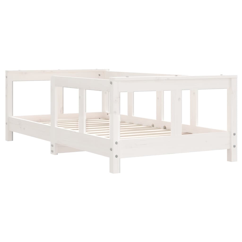 Giroletto per Bambini Bianco 70x140cm in Legno Massello di Pino - homemem39