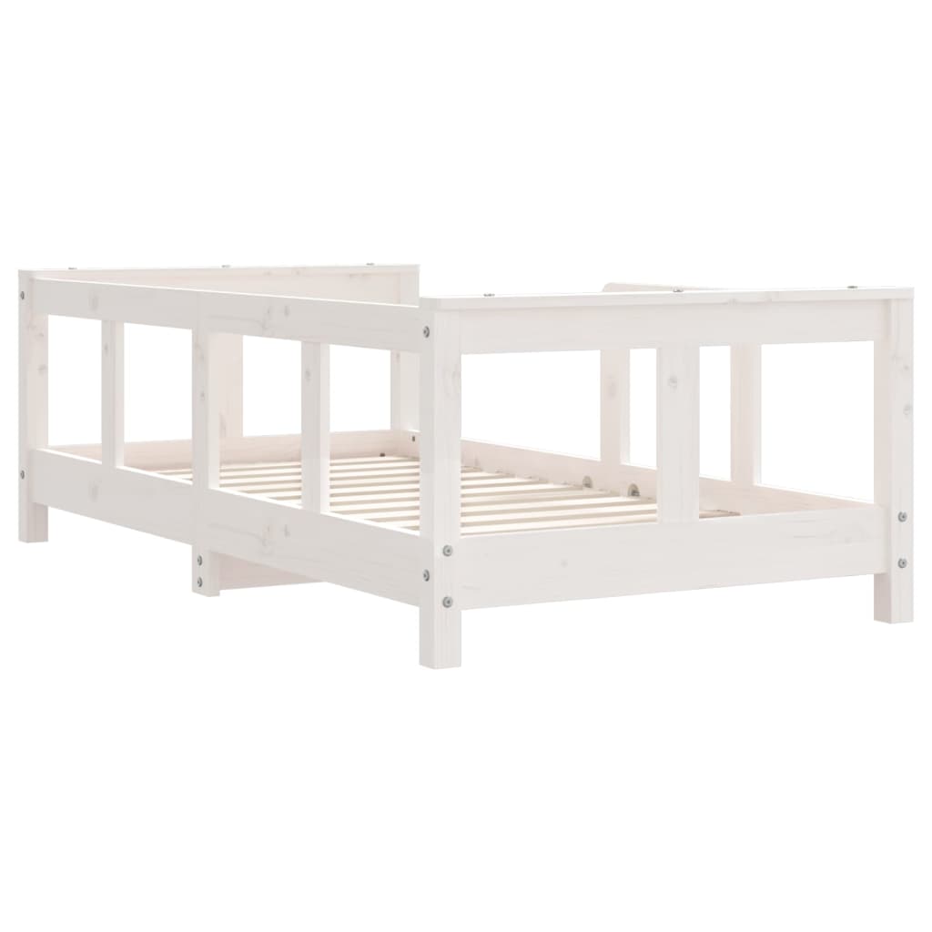 Giroletto per Bambini Bianco 70x140cm in Legno Massello di Pino - homemem39