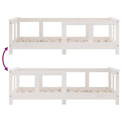 Giroletto per Bambini Bianco 70x140cm in Legno Massello di Pino - homemem39