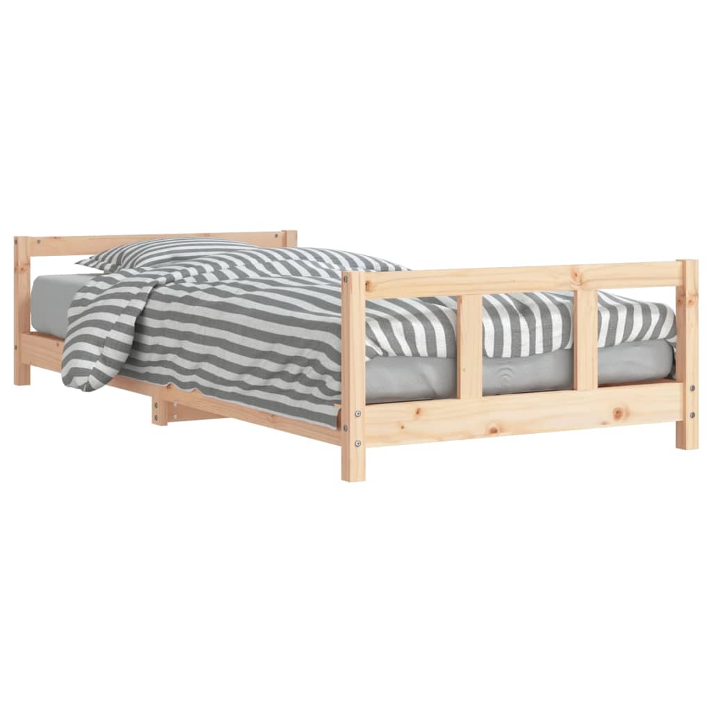 Children's bed frame 90x190 cm in solid pine wood