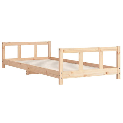 Children's bed frame 90x190 cm in solid pine wood