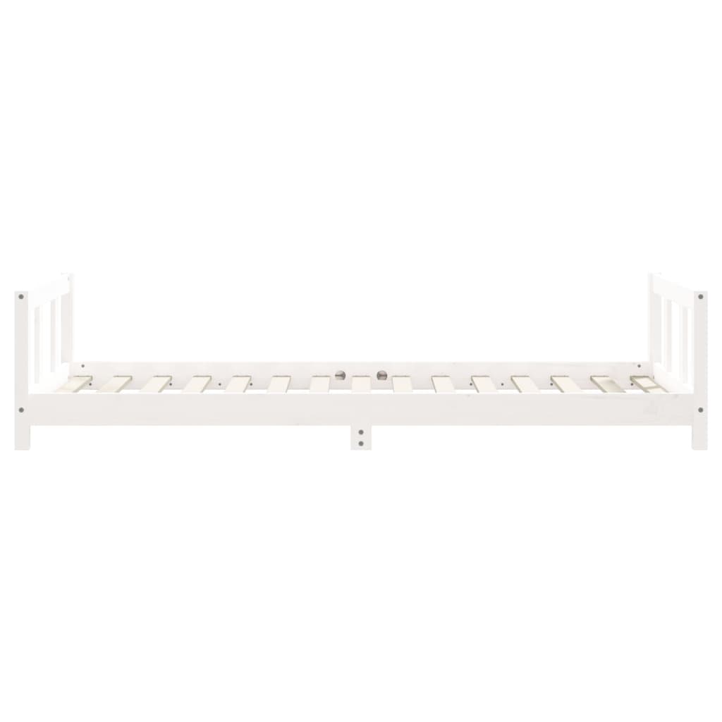 Giroletto per Bambini Bianco 90x190cm in Legno Massello di Pino - homemem39