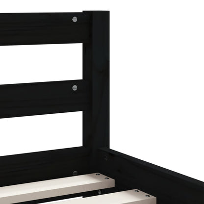 Giroletto Bambini con Cassetti Nero 90x200cm Massello di Pino - homemem39