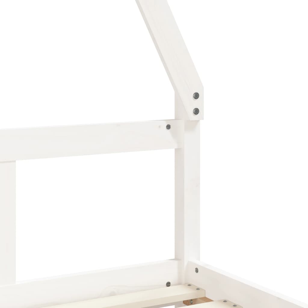 Giroletto per Bambini Bianco 80x200cm in Legno Massello di Pino - homemem39