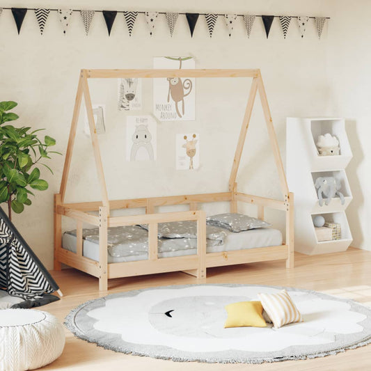 Giroletto per Bambini 70x140 cm in Legno Massello di Pino - homemem39