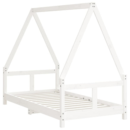 Giroletto per Bambini Bianco 80x160cm in Legno Massello di Pino - homemem39