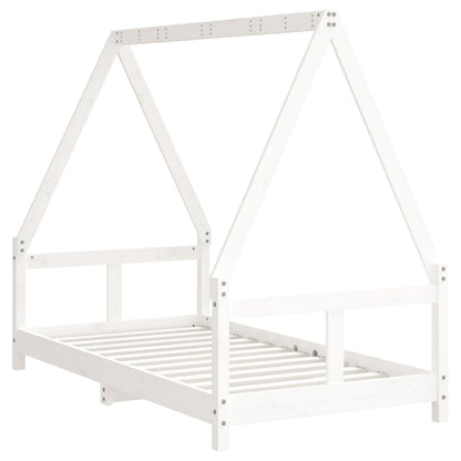 Giroletto per Bambini Bianco 80x160cm in Legno Massello di Pino - homemem39