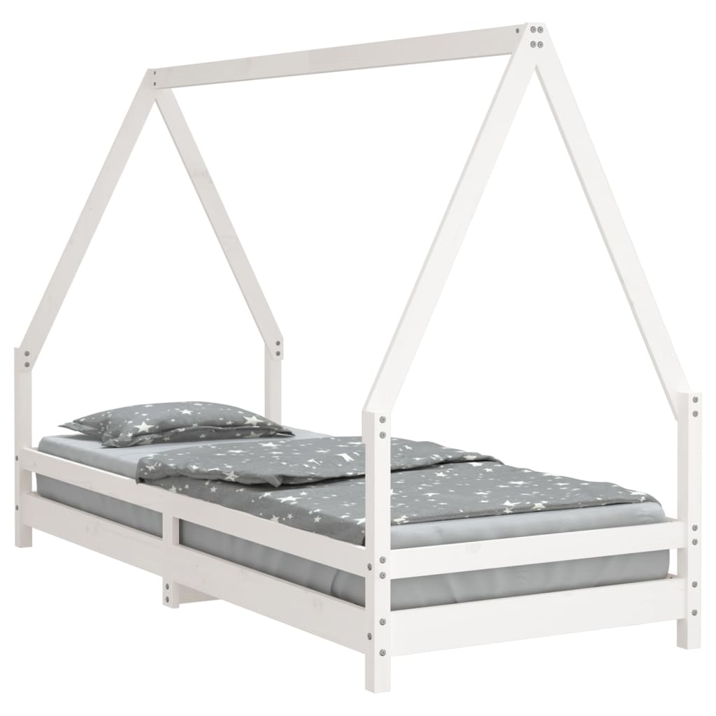 Giroletto per Bambini Bianco 80x200cm in Legno Massello di Pino - homemem39