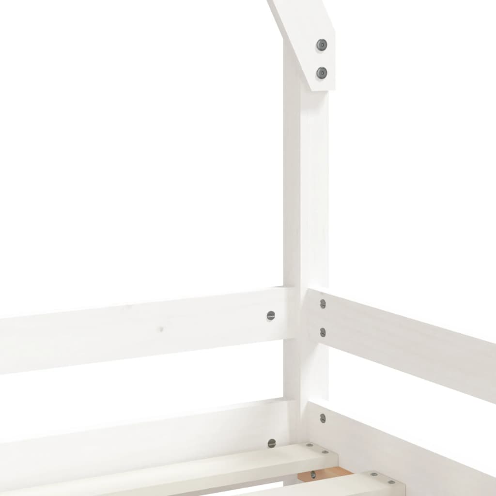 Giroletto per Bambini Bianco 80x200cm in Legno Massello di Pino - homemem39
