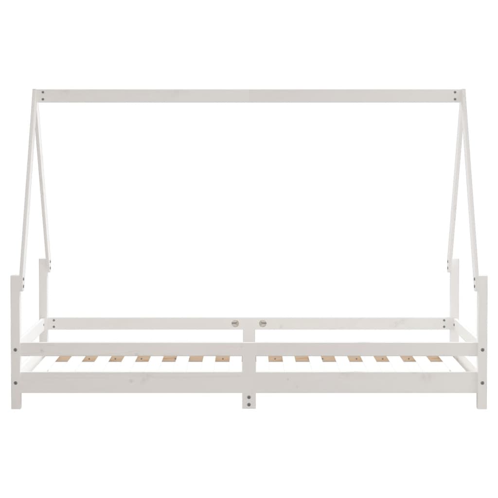 Giroletto per Bambini Bianco 90x200cm in Legno Massello di Pino - homemem39