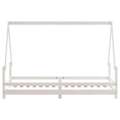 Giroletto per Bambini Bianco 90x200cm in Legno Massello di Pino - homemem39