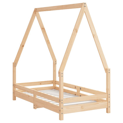 Giroletto per Bambini 70x140 cm in Legno Massello di Pino - homemem39