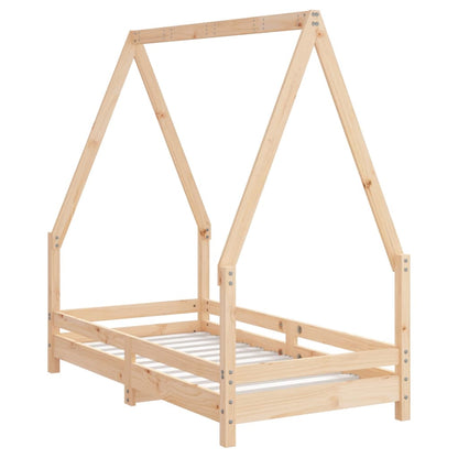 Giroletto per Bambini 70x140 cm in Legno Massello di Pino - homemem39