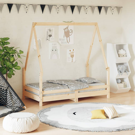 Giroletto per Bambini 70x140 cm in Legno Massello di Pino - homemem39
