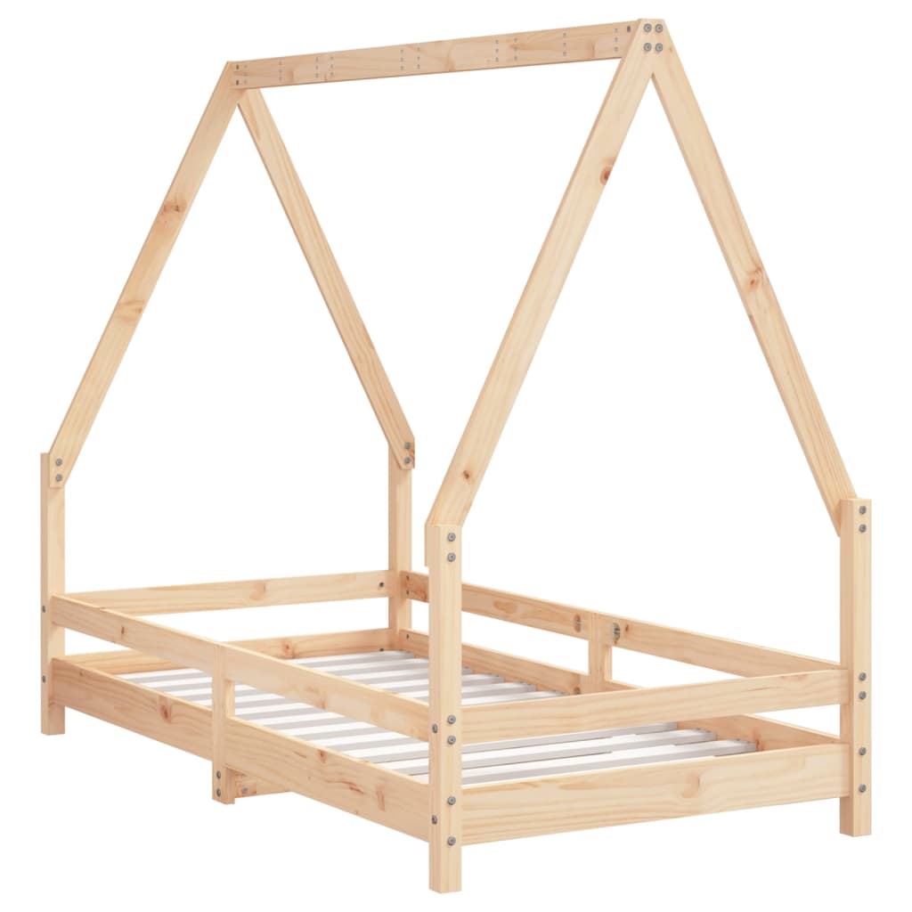 Giroletto per Bambini 80x160 cm in Legno Massello di Pino - homemem39