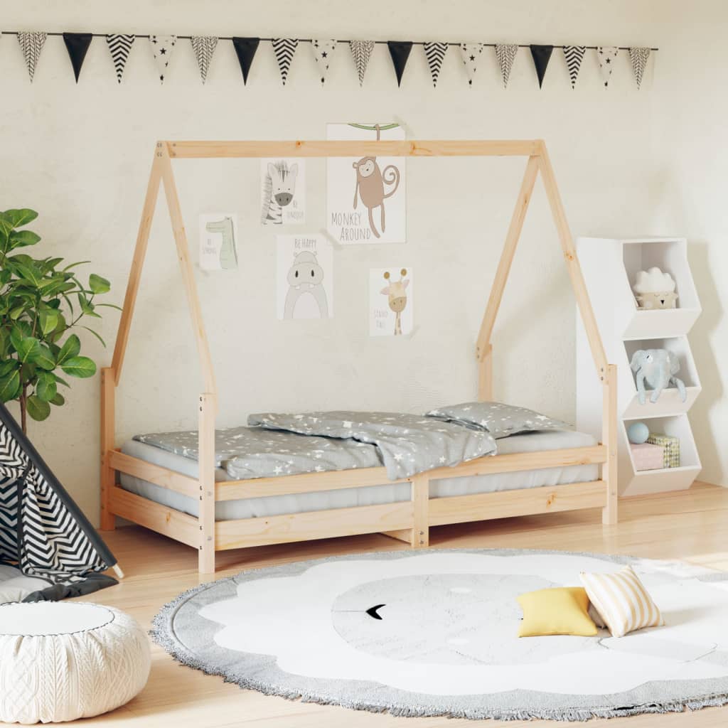 Giroletto per Bambini 80x160 cm in Legno Massello di Pino - homemem39