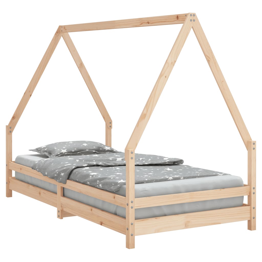 Giroletto per Bambini 90x190 cm in Legno Massello di Pino - homemem39
