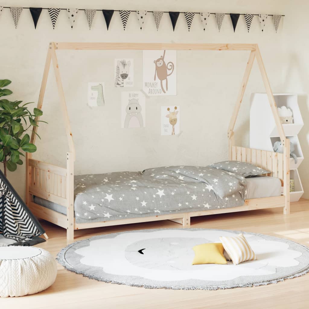 Giroletto per Bambini 80x200 cm in Legno Massello di Pino - homemem39