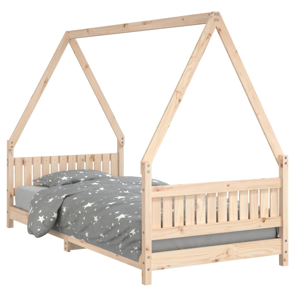 Giroletto per Bambini 90x200 cm in Legno Massello di Pino - homemem39