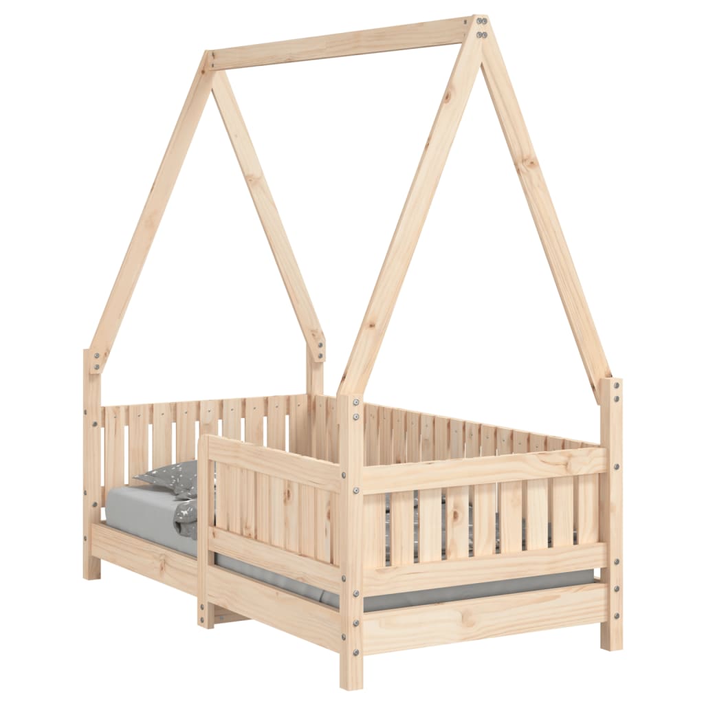 Giroletto per Bambini 70x140 cm in Legno Massello di Pino - homemem39