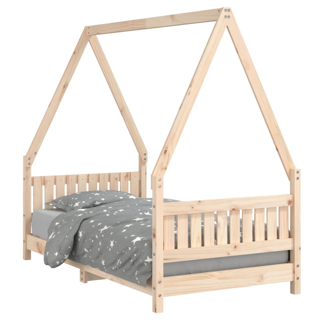 Giroletto per Bambini 80x160 cm in Legno Massello di Pino - homemem39