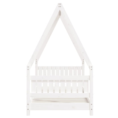 Giroletto per Bambini Bianco 80x160cm in Legno Massello di Pino - homemem39
